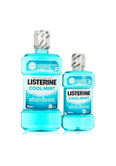 2 Adet Listerine Ağız Bakım Suyu Cool Mint 500 Ml + 250 Ml
