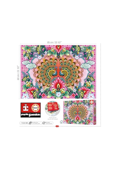 Educa 1500 Parça Bengal Tavus Kuşu Puzzle - 19942 - Bengal Peacocks