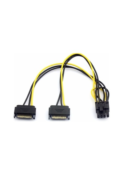 Alfais 4327 2X Sata To 8 Pin 6+2 Pci-E Express Güç Molex Power