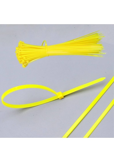 360x4,80mm Kablo Bağı Cırt Kelepçe Sarı 300 Adet