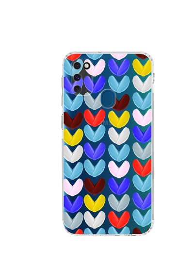 Samsung Galaxy M30s İle Uyumlu Water Color 1 Kamera Korumalı Şeffaf Kılıf Şeffaf