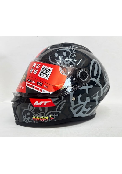 Mt Stinger 2 Ram F1 Şefaf Vizörlü V-28B Kapalı Kask Parlak Renk
