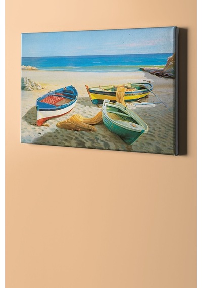 Webstyle Sayılarla Boyama Seti Kasnaklı Terkedilmiş Kayıklar 60 X 75 Cm