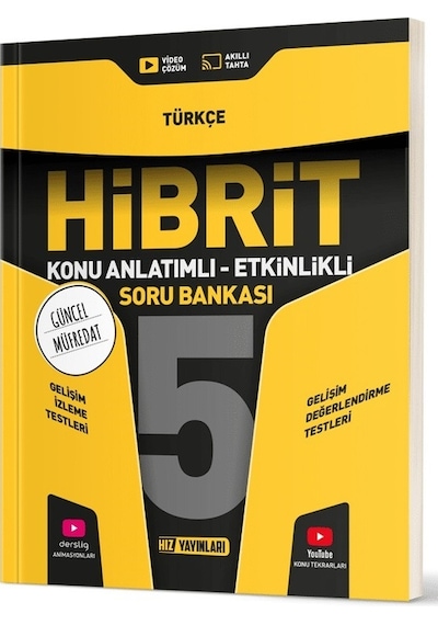 Hız Yayınları 2025 5. Sınıf Türkçe Hibrit - Konu Anlatımlı Soru Bankası Yeni Müfredat