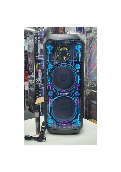 Büyük Boy Kablosuz Mikrofonlu Bluetooth Hoparlör Şarjlı Taşınabilir Speaker Party Box