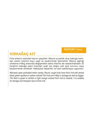 AGRodal Tarım Ata Tohumu Yerli Doğal Kavun Kırkağaç 100 Adet Tohum