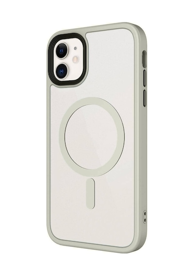 Apple Uyumlu iPhone 11 Kılıf Mat Arka Yüzey Wireless Şarj Özellikli Zore Flet M-safe Kapak Derin Mor