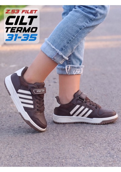 Papucumun Dünyası Çocuk Bağcıklı Cırt Cırtlı Kolay Giyimli Günlük Spor Ayakkabı Sneaker Kahverengi Papucumun Dünyası Çocuk Bağcıklı Cırt Cırtlı Kolay Giyimli Günlük Spor Ayakkabı Sneaker Kahverengi