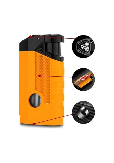 Cm0649 3 Jet Torch Puro Çakmağı Sarı Krom
