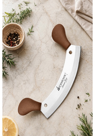 Sürmene Silver Serisi Börek Pizza Bıçağı Kahve Sap Kıyma Pide Salata Mutfak Bıçak Hds-112 Kahverengi