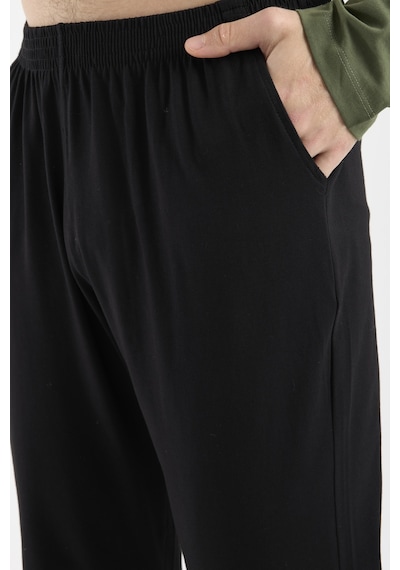Sementa Düğme Yakalı Rahat Kalıp Pijama Takım - Haki Haki