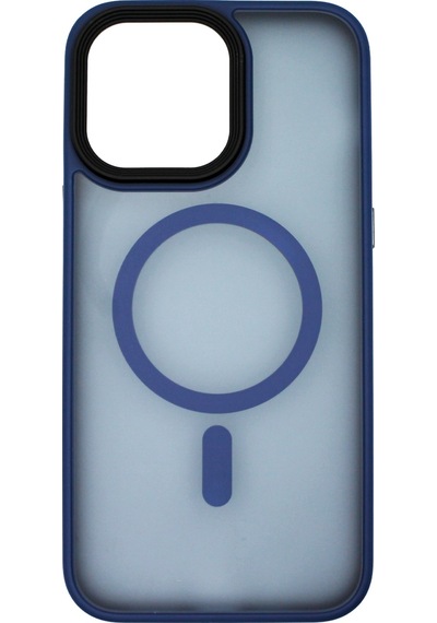 Apple Uyumlu iPhone 14 Pro Max Deep Kılıf Magsafe Şarj Destekli Kamera Korumalı Darbe Önleyici Kılıf Mavi
