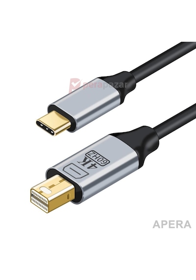 Type-c 3.1 To Mini Displayport Kablo 4k 60hz 1.8m 5a Görüntü Aktarım Destekli Monitör Projeksiyon Kablosu Cn08