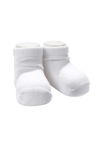 Bebegen Unisex Ekru Düz Patik Çorap 0-6 Ay Çok Renkli