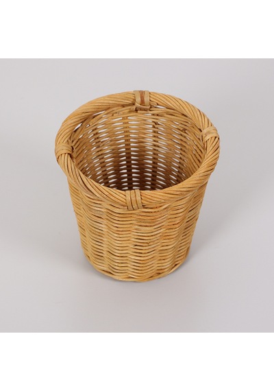 Laura 16x15 Cm. Rattan Küçük Saksılık Bej
