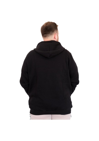 Mode Xl Büyük Beden Erkek Kapüşonlu Fermuarlı Sweatshirt U25803 Siyah Siyah