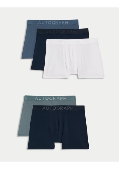 Marks & Spencer 5'li Boxer Seti T14005330a Mavi Mix