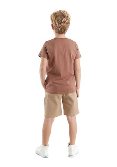 Araba Erkek Çocuk T-shirt Gabardin Şort Takım
