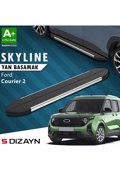 S-dizayn Ford Courier 2 Skyline Krom Yan Basamak 183 Cm 2023 Üzeri A+ Kalite