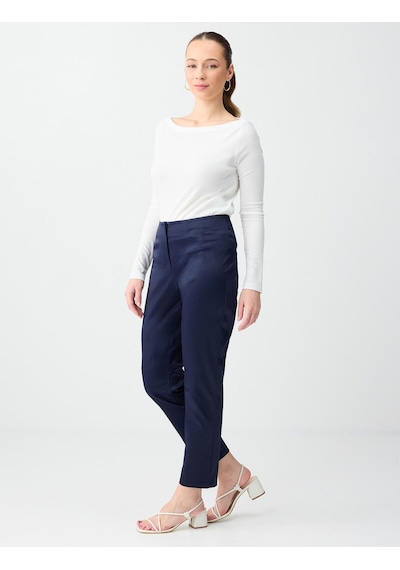 Jimmy Key Lacivert Yüksek Bel Normal Paça Dokuma Gabardin Pantolon 6sw185520494