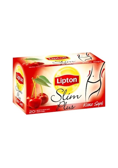 Lipton Slim Plus Kiraz Saplı Bitki Çayı Süzen Poşet 12'li 20 x 2 G