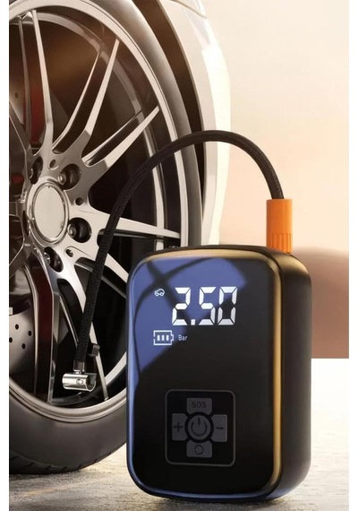 Taşınabilir 150 Psı 3600mah Kablosuz Şarjlı Dijital Hava Kompresörü Lastik Pompası