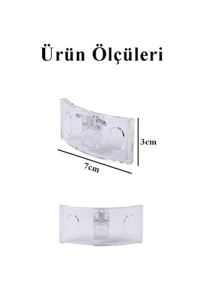 Şeffaf Kavisli İğneli İsimlik 1 Adet Dikdörtgen İsimlik 70x30cm Personel Yaka İsimliği Şeffaf Kavisli İsimlik Şirket
