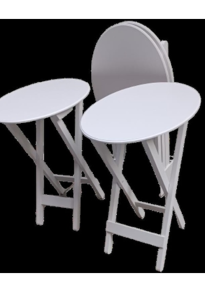 1448bng90136çanta Zigon Oval Sehpa Dörtlü Model Ahşap Mdf Parlak Beyaz Renk Kutu Sevk El Yapım