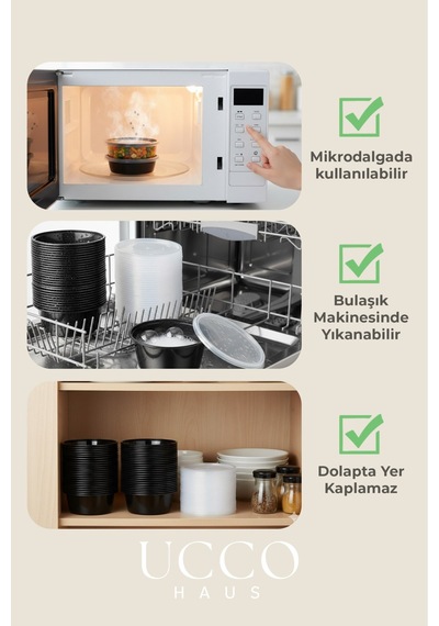 10'lu 250 Ml Kıyma Et Sos Kemik Suyu Sebze Saklama Kabı Sızdırmaz Mikrodalga Buzluk Düzenleyici Siyah