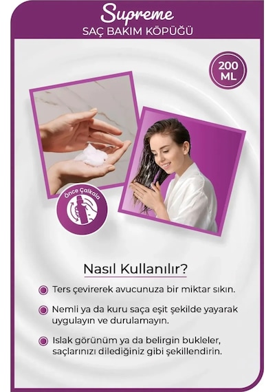 Tedar Supreme Saç Köpük 200 Ml - Nemlendirme - Mrfs Najmaddin