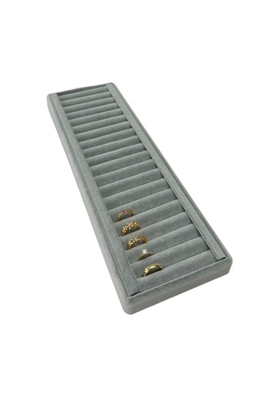 Yerli Üretim Süet Kumaş Gri Renk 35/11 Cm Kelepçe-bileklik Sergileme Standı Çok Renkli