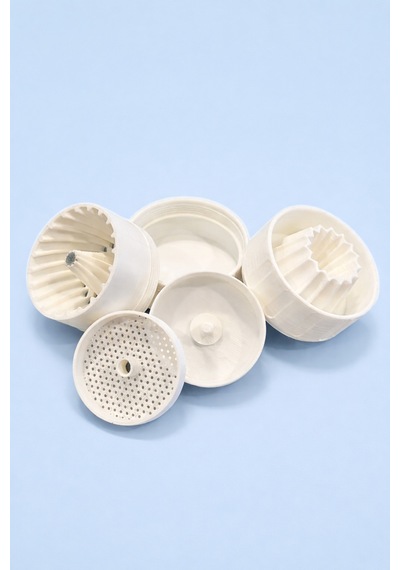 Baharat Öğütücü Grinder - 3d Baskı, Mıknatıslı Kapaklı Beyaz
