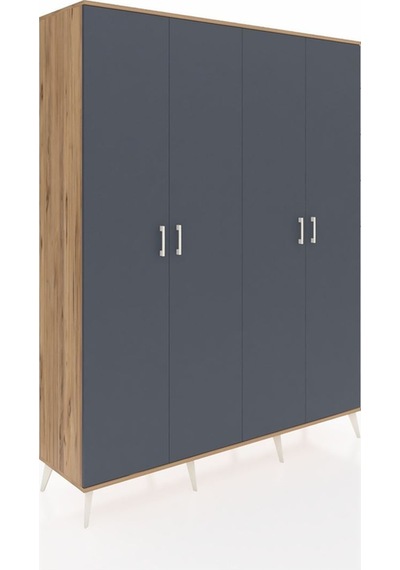Hyperion Gardrop 10 Raflı 4 Kapaklı 176x44x221 Çam-antrasit/aytaşı Antrasit/aytaşı Hyperion Gardrop 10 Raflı 4 Kapaklı 176x44x221 Çam-antrasit/aytaşı Antrasit/aytaşı