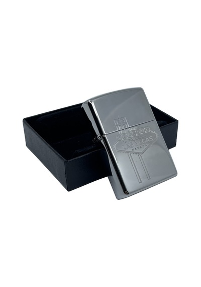 Zippo Las Vegas Nevada Black Ice Dizayn Çakmak Gri