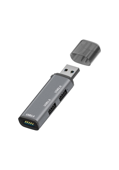 Microcase Usb 3.0 3 Port Mini Usb Çoklayıcı Hub 8 Cm Gri - Al2740