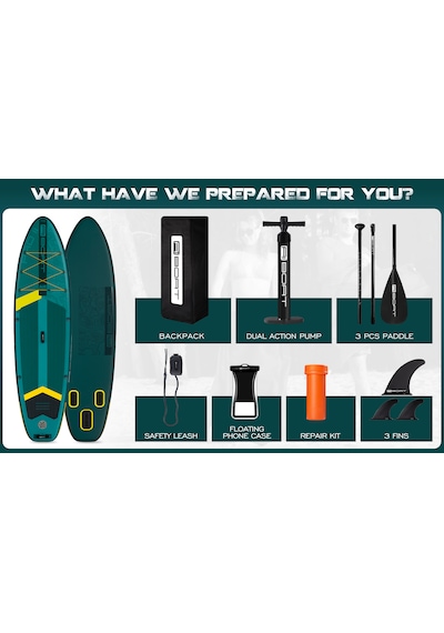 Air Power Core 11' 335x86x15 Cm Şişme Paddle Board Sup Seti 175 Kg