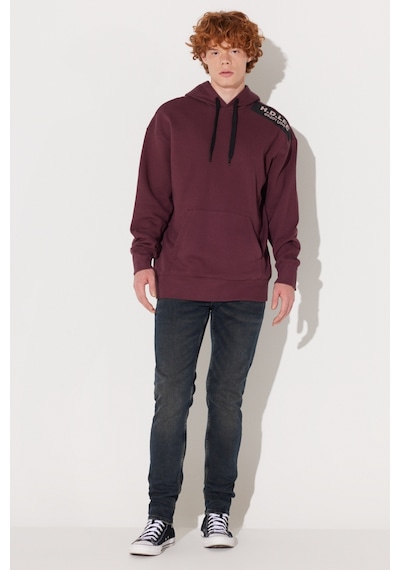 Lee Loose Fit Rahat Kesim Bordo Erkek Kapüşonlu Sweatshirt L232275838 Bordo