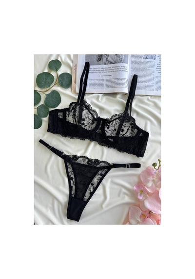 La Linaa Kadın Dantelli Bralet Sütyen Şık İç Çamaşır Takımı Transparan Seksi İç Giyim Siyah - 591611016 Siyah La Linaa Kadın Dantelli Bralet Sütyen Şık İç Çamaşır Takımı Transparan Seksi İç Giyim Siyah - 591611016 Siyah