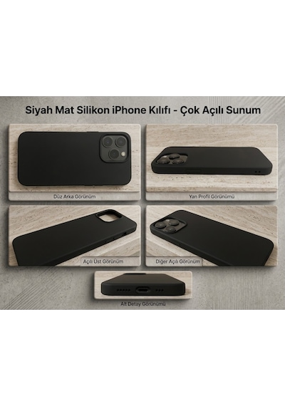 Iphone 13 Pro Uyumlu Silikon Esnek Premıum Lansman Kılıf Siyah
