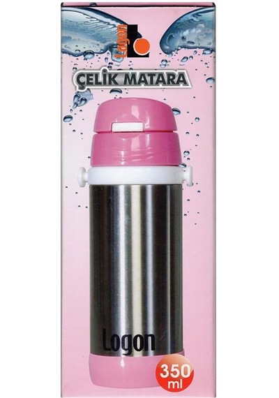 Logon Çelik Pipetli Matara Pembe 350 Ml Lgı015