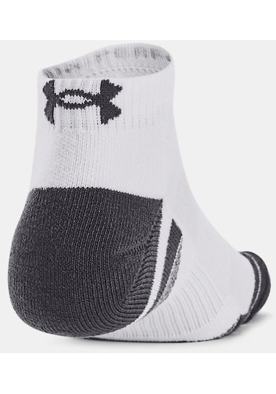 Under Armour Unisex UA Performance Tech 3’lü Paket Low Cut Çorap 1379504-100 Beyaz - Gri