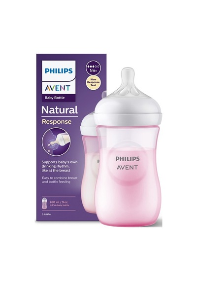 Philips Avent Avent Natural Response Pp Pembe Biberon 1+ Ay 260 Ml Scy903/11 Nhr