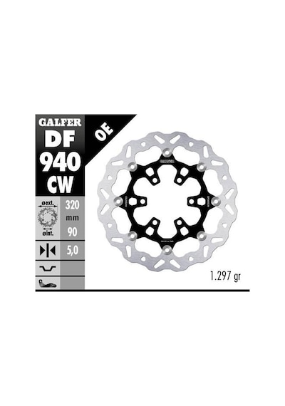 Ktm 390 Adventure Ön Fren Diski 320 Mm 2020-2021 Döküm Jant Galfer Dalgalı Hareketli Aluminyum Disk