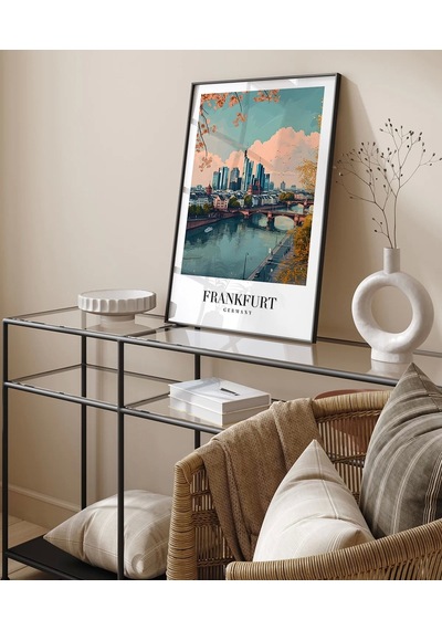 Çerçevesiz Poster Frankfurt Vintage
