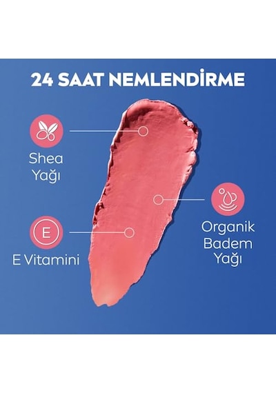 Nıvea Rose Renkli Nemlendirici Dudak Bakım Kremi 4.8gr, Spf30, Allık Etkisi, Dudak Ve Yanaklar, E Vitamini