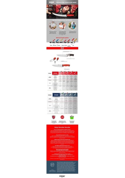 Pirge Mıknatıslı Bıçak Seti 6'lı35089 Siyah