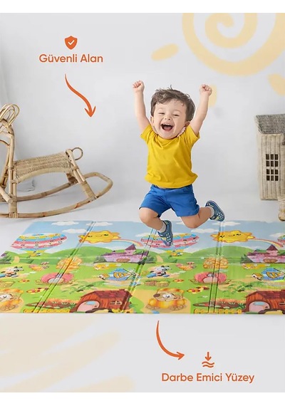 Serin Mat Katlanabilir Oyun Matı- Macera Köyü - Standart