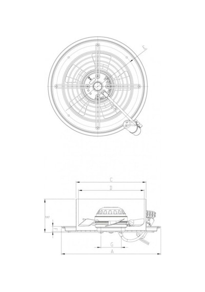 Bahçıvan 20 CM BDRAX 200-2K 2750 D/D 220/230 Volt Monofaze Aksiyel Fan