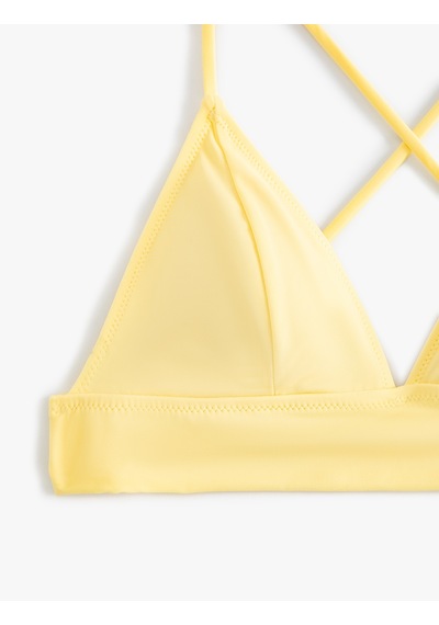 Koton Üçgen Bikini Üstü Basic Arkası Çapraz Bağlamalı Sarı 4sak10204mm Sarı