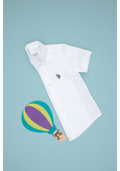 U.s. Polo Assn. Erkek Çocuk Beyaz Gömlek Kısa Kollu 50306567-vr013 Beyaz